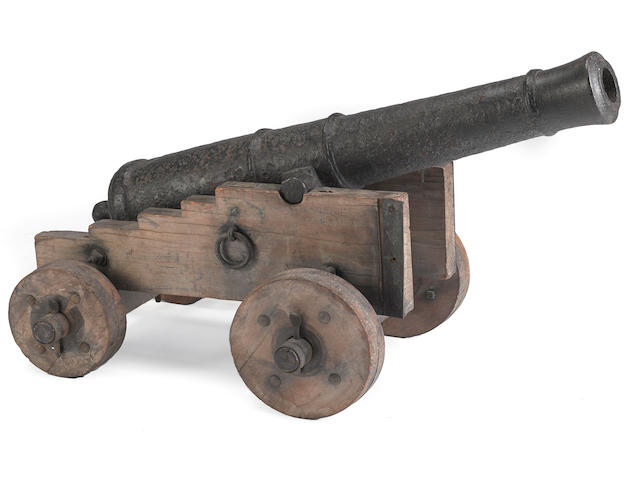 An iron three pounder gun with attribution to the Siege of Yorktown -Select US Arms Type-