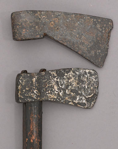 A lot of two 17th century camp or trade axes -Select US Arms Type-