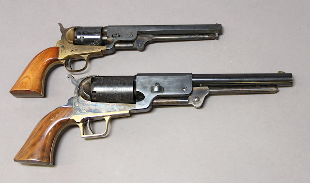 A lot of two Italian reproduction Colt percussion revolvers -Select US Arms Type-