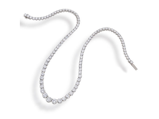 A diamond rivi&#232;re necklace