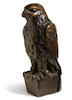 Thumbnail of The iconic lead statuette of the Maltese Falcon from the 1941 film of the same name image 1