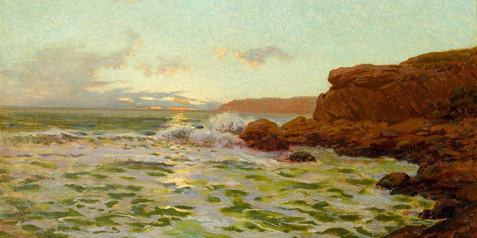 Granville Redmond (American, 1871-1935) Rocky Point, Laguna 22 x 30in