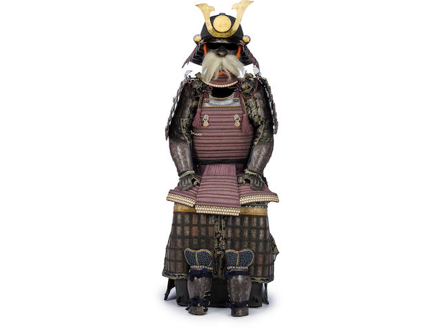 A fine armor with a ni mai do Helmet by Echigo Munetsugu, Edo period (19th century)
