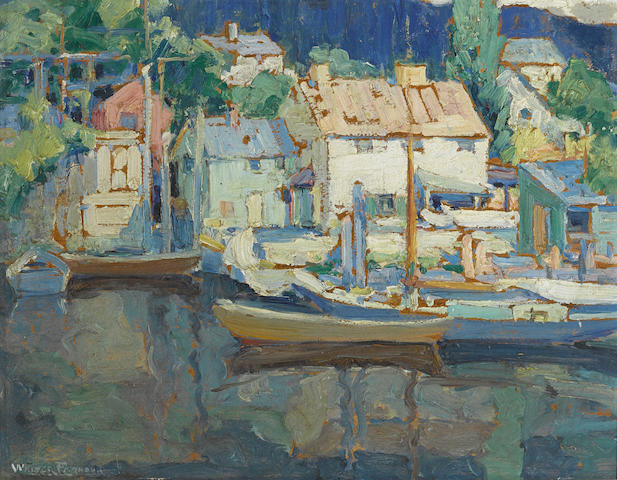 Walter Farndon (American, 1876-1964) Harbor 14 x 18in