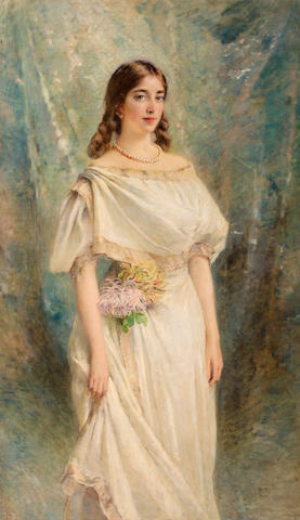 Konstantin Egorovich Makovsky (Russian, 1839-1915) Portrait of Olga, the artist's daughter