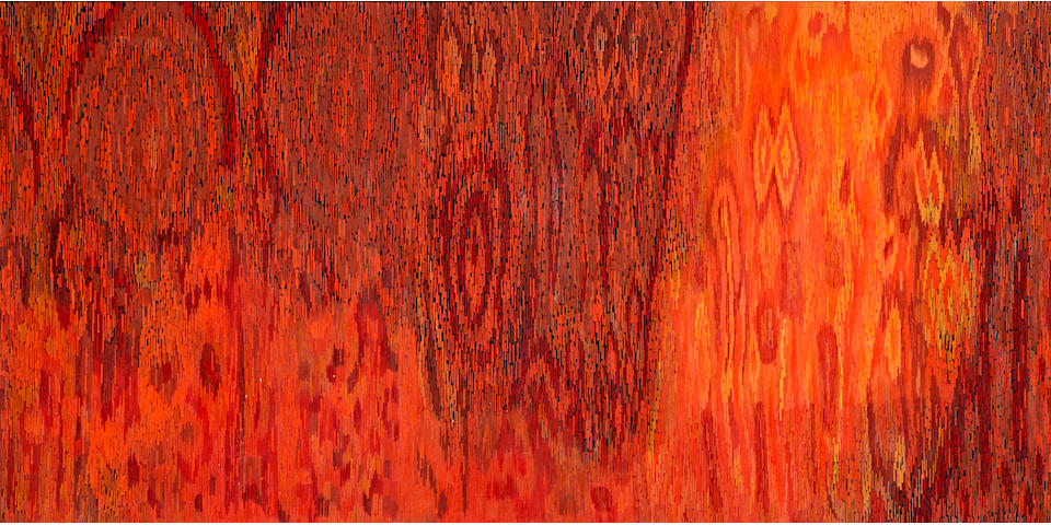 Lee Mullican (1919-1998) Meditations on a Landscape, 1963 35 x 90in. (88.9 x 229cm)