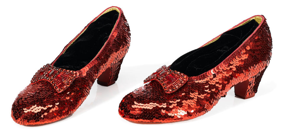 A pair of Western Costume replica Ruby Slippers