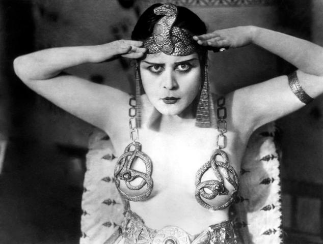 A Theda Bara tiara and earrings from Cleopatra