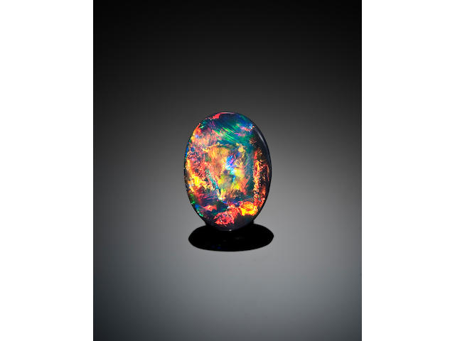 Fine Black Opal with Red Fire