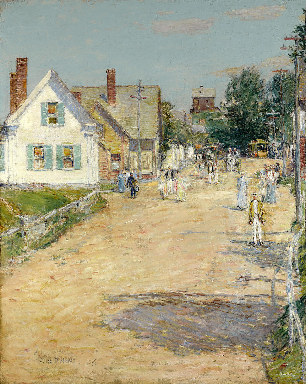 Childe Hassam (American, 1859-1935) East Gloucester, End of the Trolley Line 26 1/4 x 21 1/4in