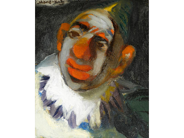 EMMANUEL MAN&#201;-KATZ (Ukranian, 1894-1962) Portrait of a clown, c.1940 signed ("Mane-Katz"), framed