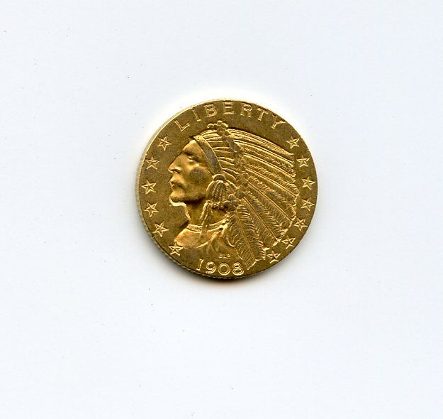 1908 Indian $5