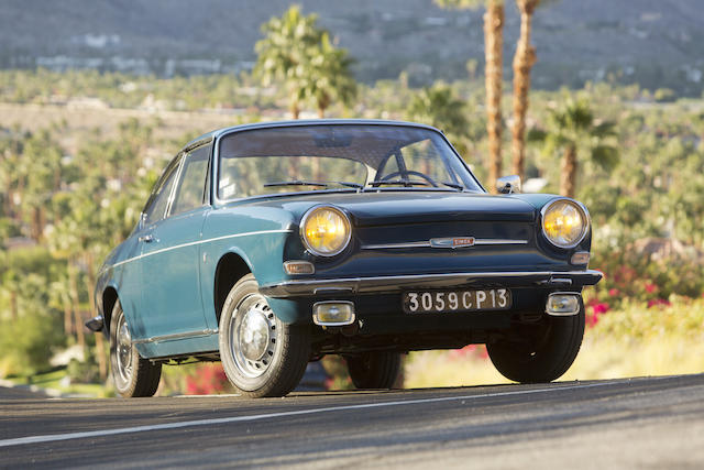<i>The 2013 Quail, A Motorsports Gathering HVA / FIVA Most Well Preserved Car Award Winner</i><br /><B>1967 Simca 1000 Coupe  </b><br />Chassis no. 154970