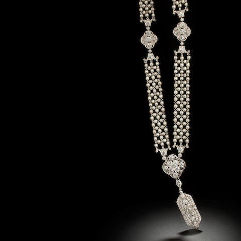 Bonhams : A belle epoqué diamond pendant watch,Tiffany & Co., C.H ...