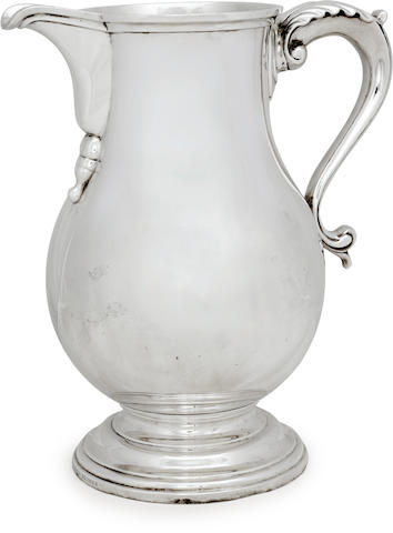 A George V sterling silver large pitcher by Richard Comyns, London, 1933; retailed by Tiffany & Co., New York, NY