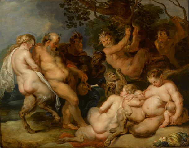 After Sir Peter Paul Rubens Bacchanal 23 1/2 x 29 1/2in (59.7 x 74.9cm)