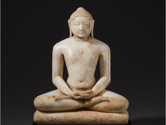 A marble figure of a Jina Gujarat or Rajasthan, circa 11th century