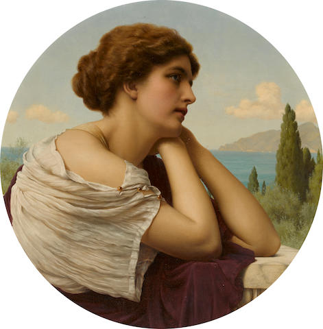 Tito Conti (Italian, 1842-1924) Reverie 26 x 26in (66 x 66cm)