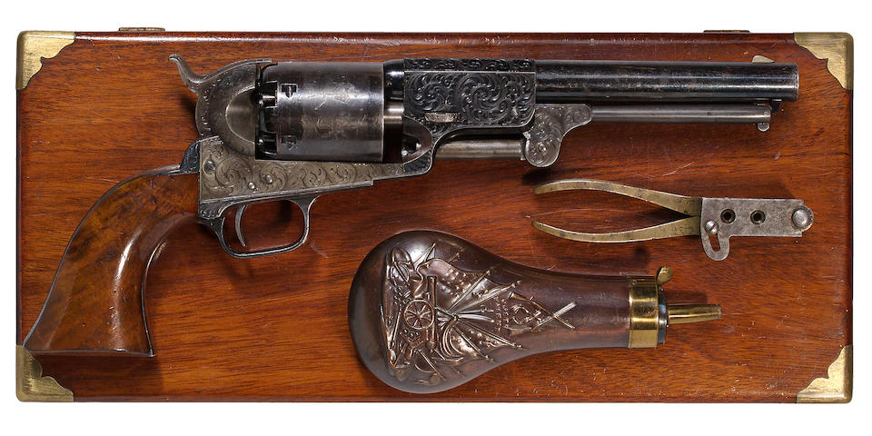 A cased and factory engraved Colt 3rd Model Dragoon percussion revolver