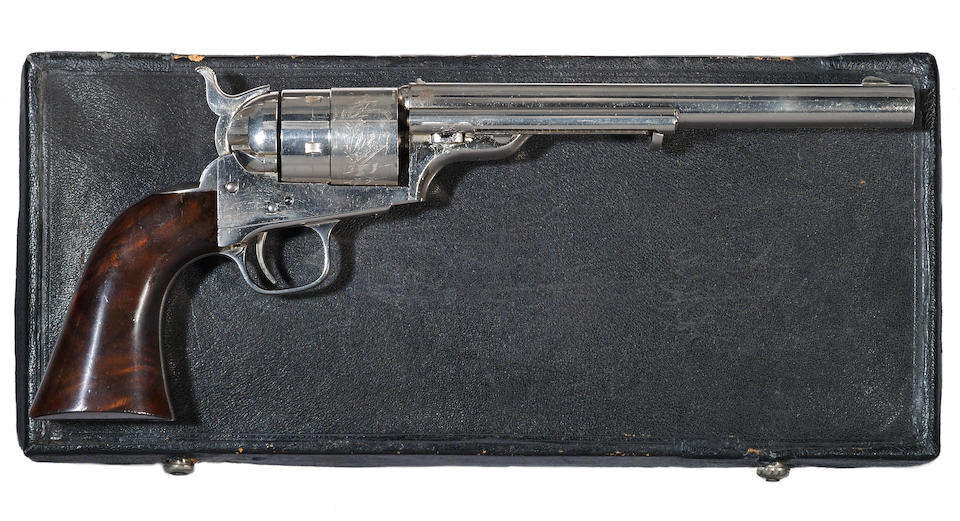 An unusual cased transitional Colt Model 1871/1872 cartridge conversion revolver