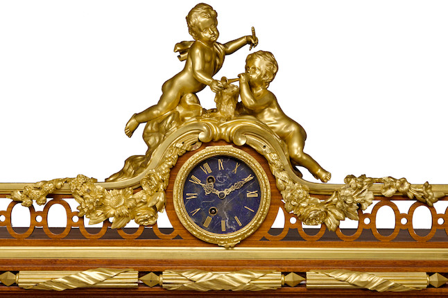 An important François Linke Louis XV style gilt bronze mounted marquetry bibliothequelate 19th century image 17