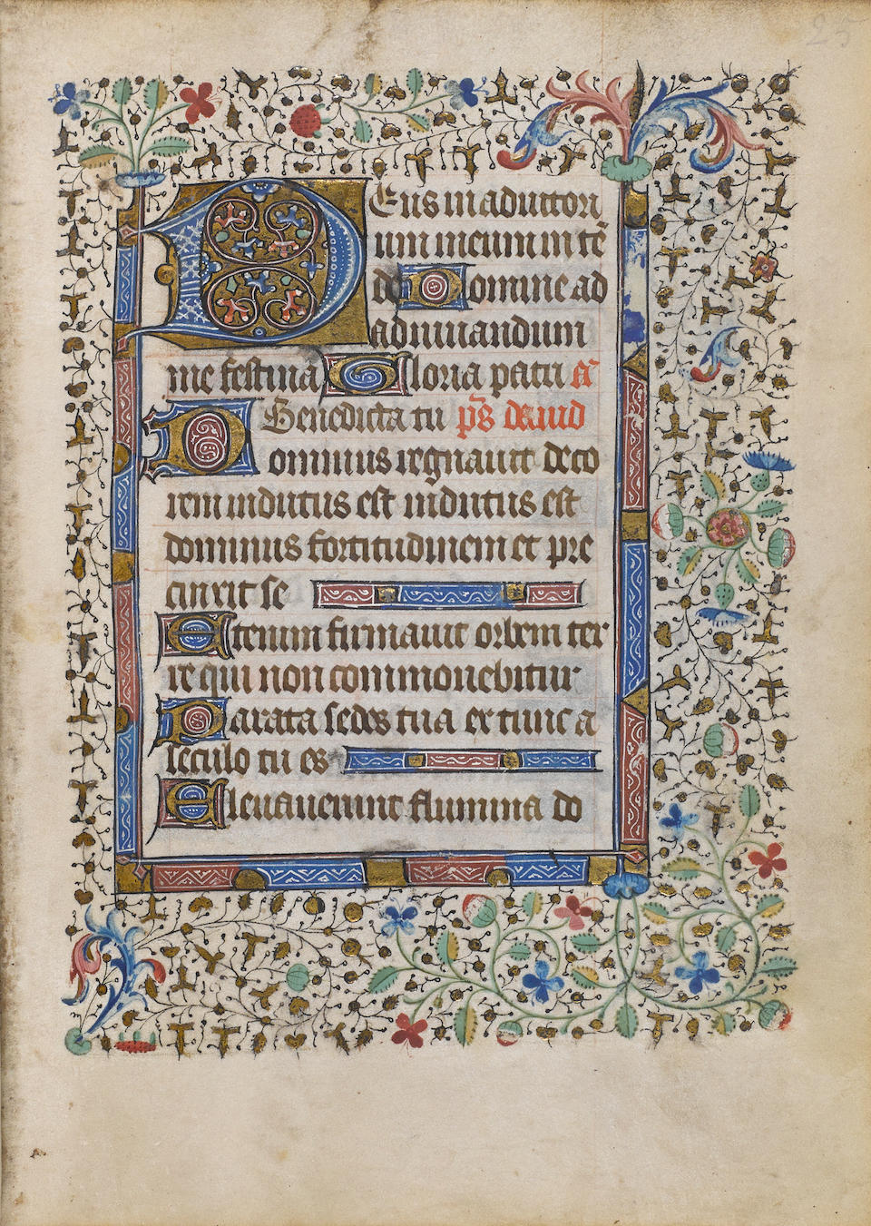HORAE. Illuminated manuscript on vellum, Book of Hours in Latin, Use of Paris [Paris, first quarter of the fifteenth century].