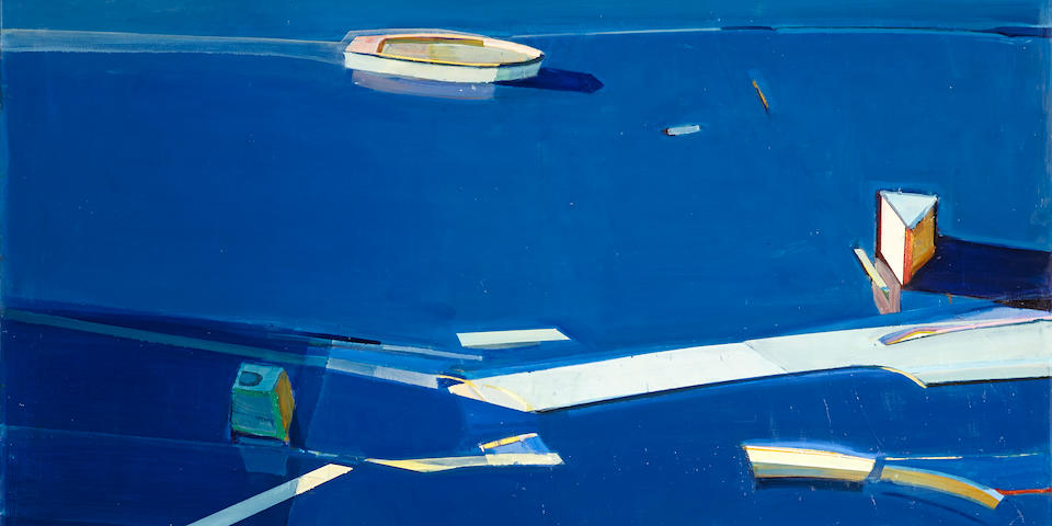 Raimonds Staprans (born 1926) Blue Boat, 1994  68 x 60in. (172.7 x 152.4cm)