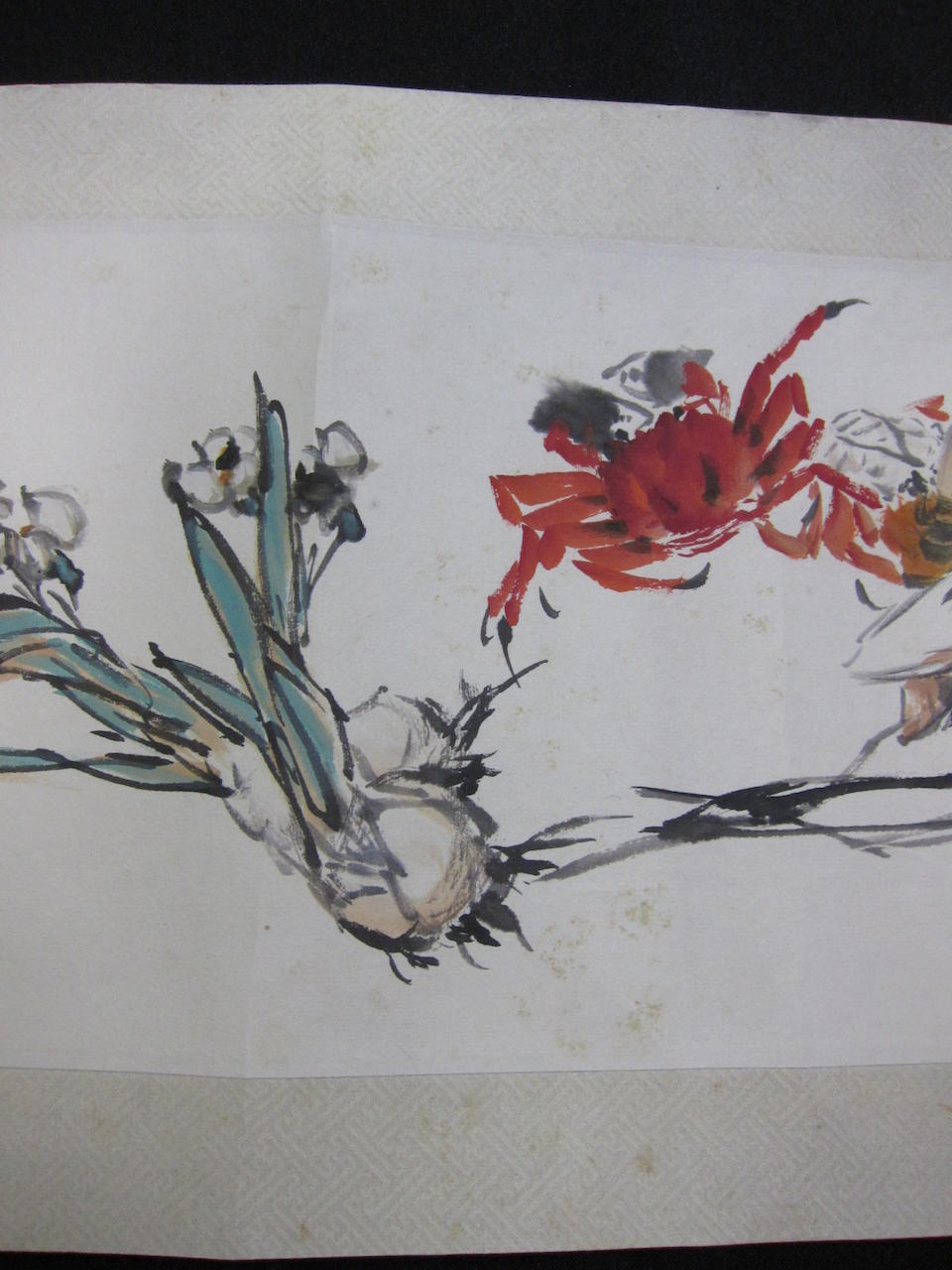 Wang Xuetao (1903-1982) Fish, Crabs and Narcissus