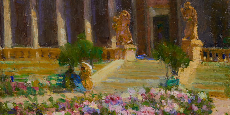 E. Charlton Fortune (1885-1969) Hall of Flowers, Panama-Pacific International Exposition, 1915 12 x 16in