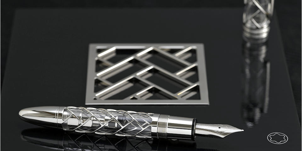 MONTBLANC: Skeleton Platinum-Plated Limited Edition 333 Fountain Pen