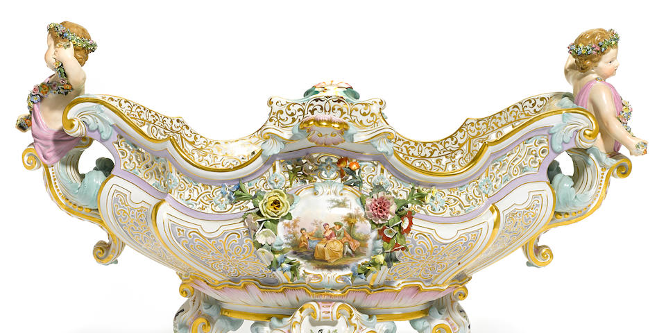 A Meissen porcelain centerpiece bowl late 19th century