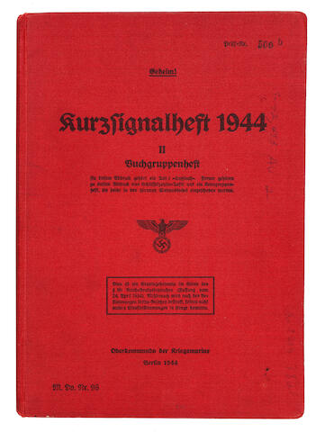 Bonhams A Rare 1944 Edition Of The Kurzsignalheft Or Enigma Code Book Circa 1944 12 X 8 1 2 In 30 4 X 21 5 Cm Bonhams A Rare 1944 Edition Of The Kurzsignalheft Or Enigma Code Book Circa 1944 12 X 8 1 2 In 30 4 X 21 5 Cm