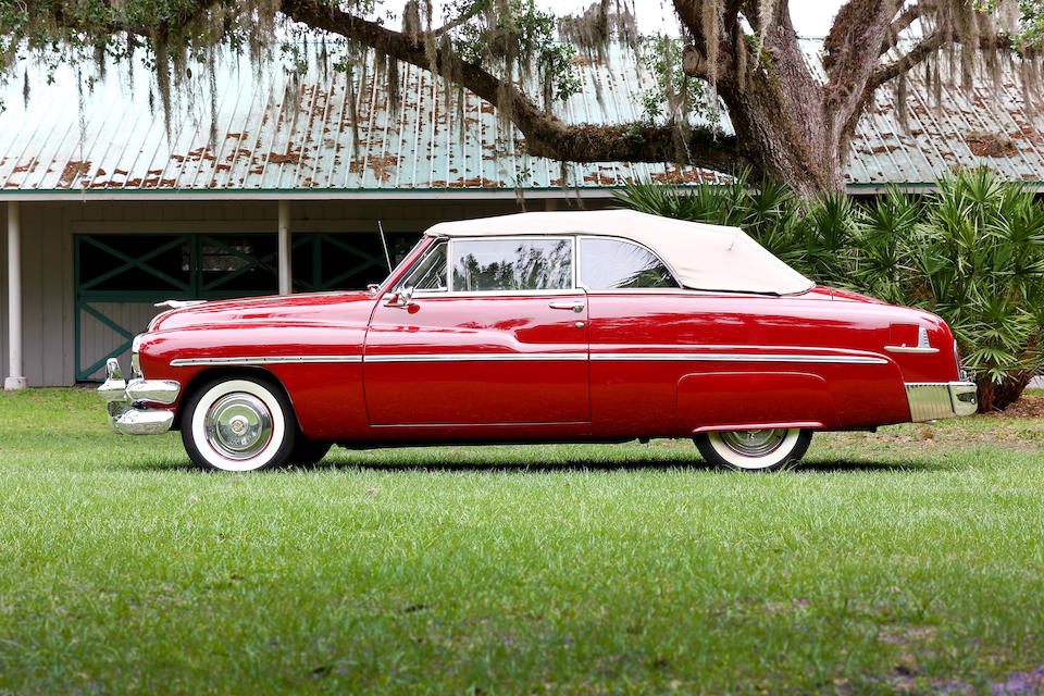 <i>Single family ownership since new, subject of a recent $70,000 restoration</i><br /><b>1951 Mercury Eight Convertible </b><br />Chassis no. 51ME23581M