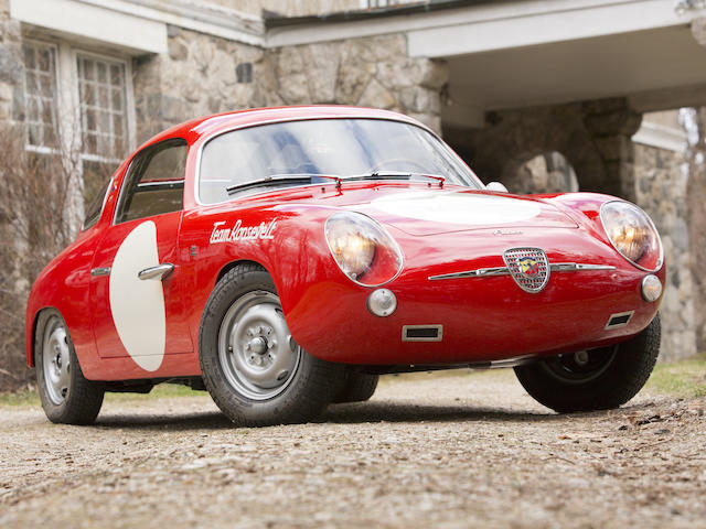 <i>Ex-Team Roosevelt</i><BR /><B>1959 FIAT-Abarth 750 Record Monza Bialbero Coup&#233;<BR />Coachwork by Carrozzeria Zagato</B><BR />Chassis no. 550486<BR />Engine no. 600319 (its matching numbers unit with car, see text)