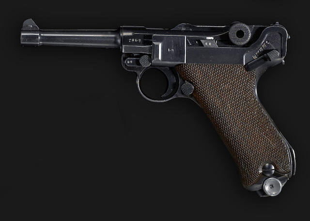 A Mauser 42 Code Kriegsmarine parabellum pistol with holster