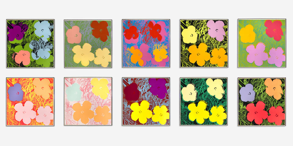 Andy Warhol (1928-1987); Flowers; (10)