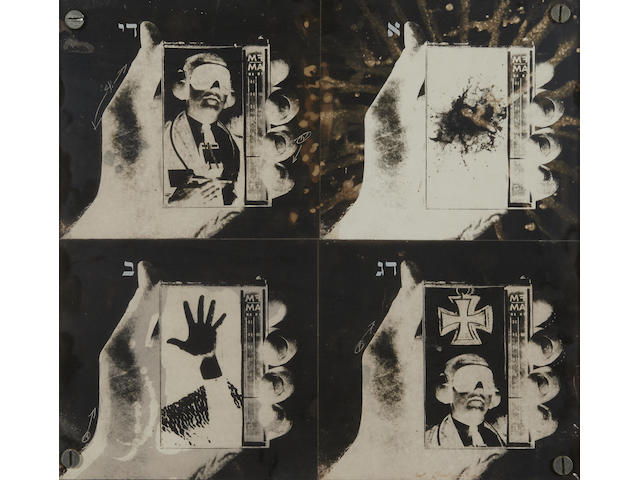 Wallace Berman (1926-1976) Silent Series, 1965 framed 13 x 14in. (33 x 35.6cm)