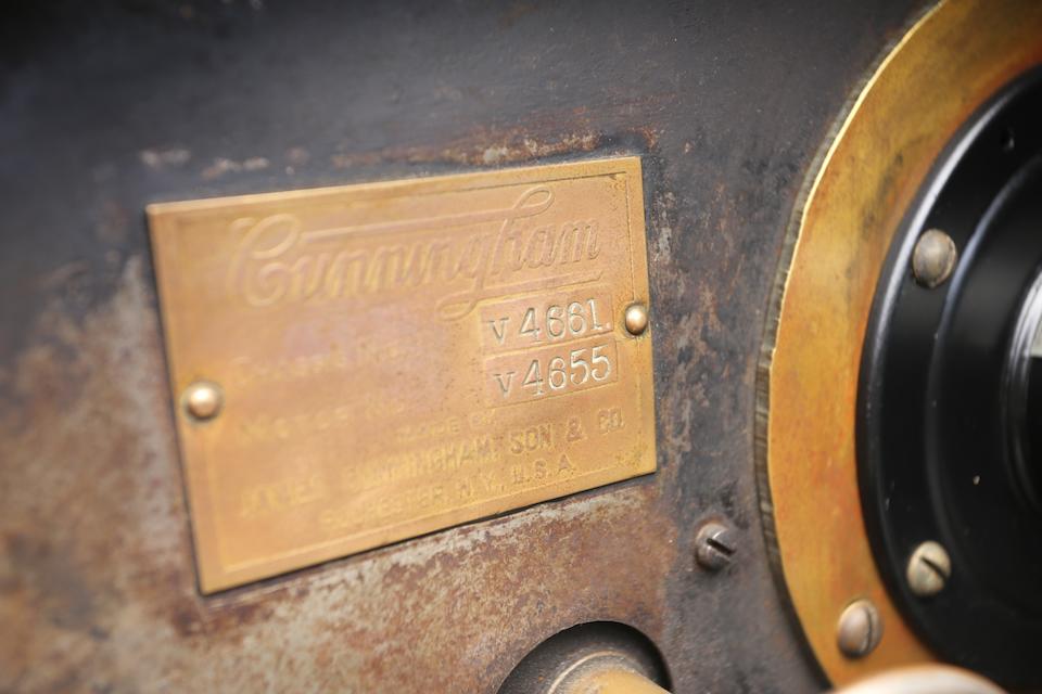 <i>The ex-B.C. Hartline</i><br /><b>1925 Cunningham Series V-6 Phaeton  <br />Coachwork by James Cunningham, Son & Company </b><br />Chassis no. V4661 <br />Engine no. V4655