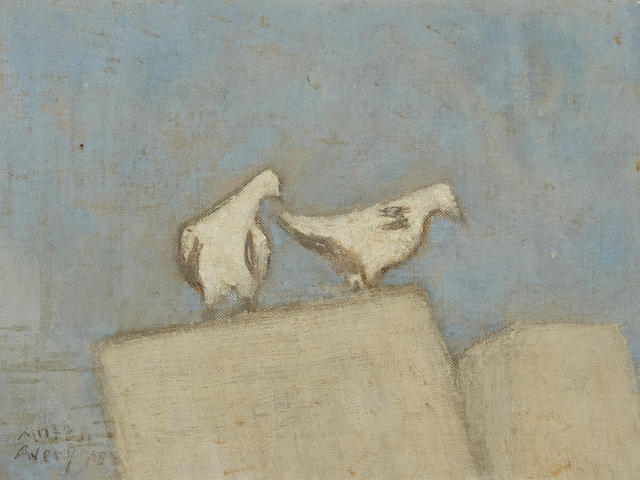 Milton Avery (American, 1885-1965) Paris Pigeons 9 x 12in