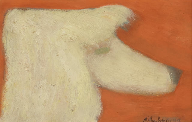 Milton Avery (American, 1885-1965) Poodle 5 1/2 x 8 1/2in