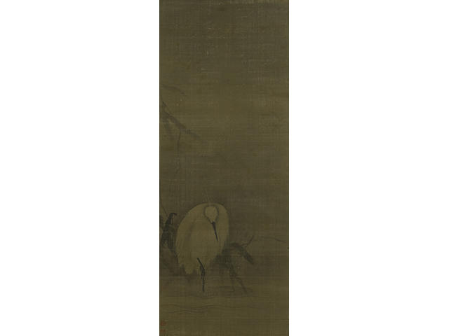 Attributed to Liang Kai (active c 1172-1204)  White Egret
