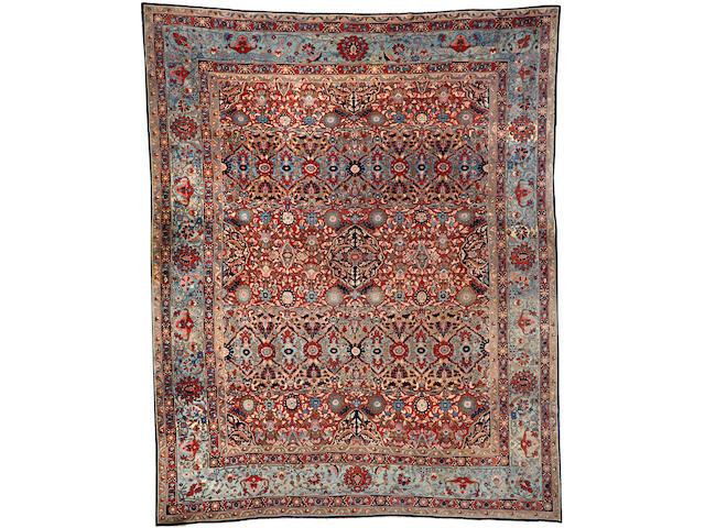 A Kashan carpet  Central Persia size approximately 12ft. x 15ft.