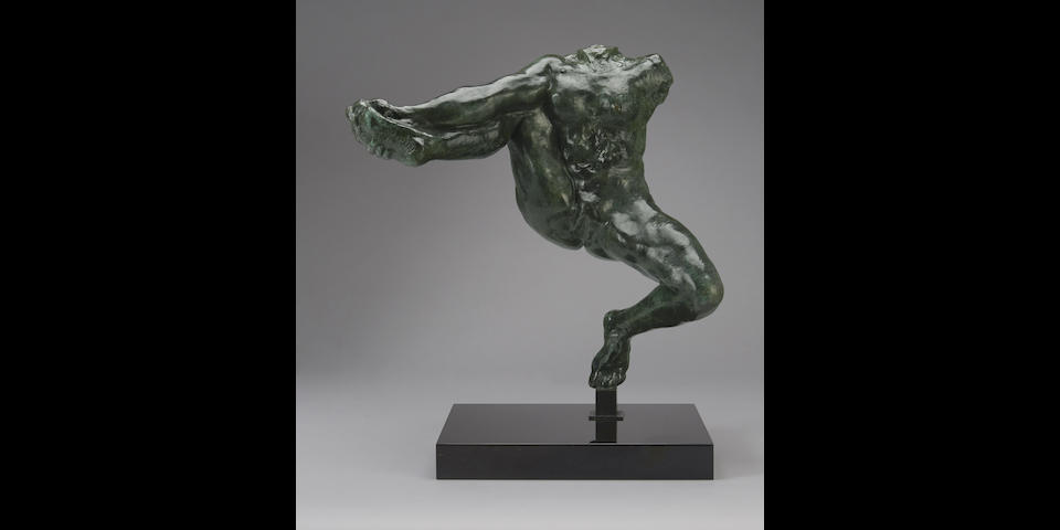 AUGUSTE RODIN (1840-1917) Iris, messag&#232;re des dieux, &#233;tude sans t&#234;te, petit mod&#232;le 16 1/8 in (41 cm) (height, including the bronze socle) (Conceived in 1890-1891, and cast by the Mus&#233;e Rodin in this size between 1945 and 1965, the present work cast in 1964)