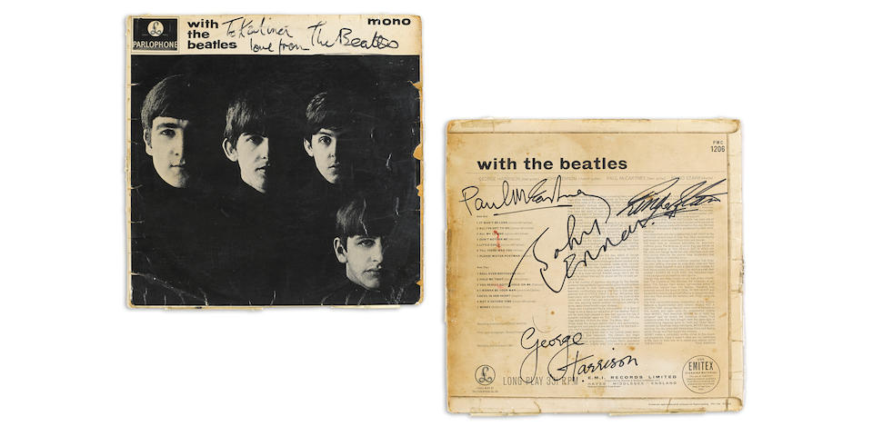 A Beatles-signed copy of a With The Beatles album