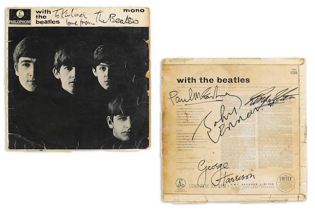 A Beatles-signed copy of a With The Beatles album