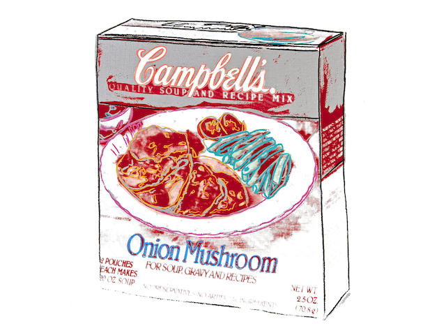 ANDY WARHOL (1928-1987) Campbell's Soup Box (Onion Mushroom), 1986