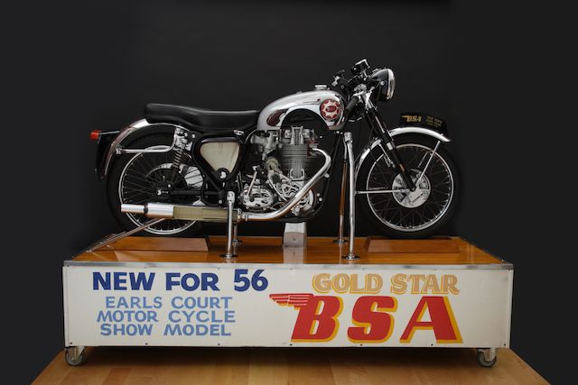 Bonhams Star Of The Earl S Court Show Fully Motorized Engine And Suspension 1956 Bsa B34 Gold Star Clubmans Cutaway Motorcycle And Display Stand