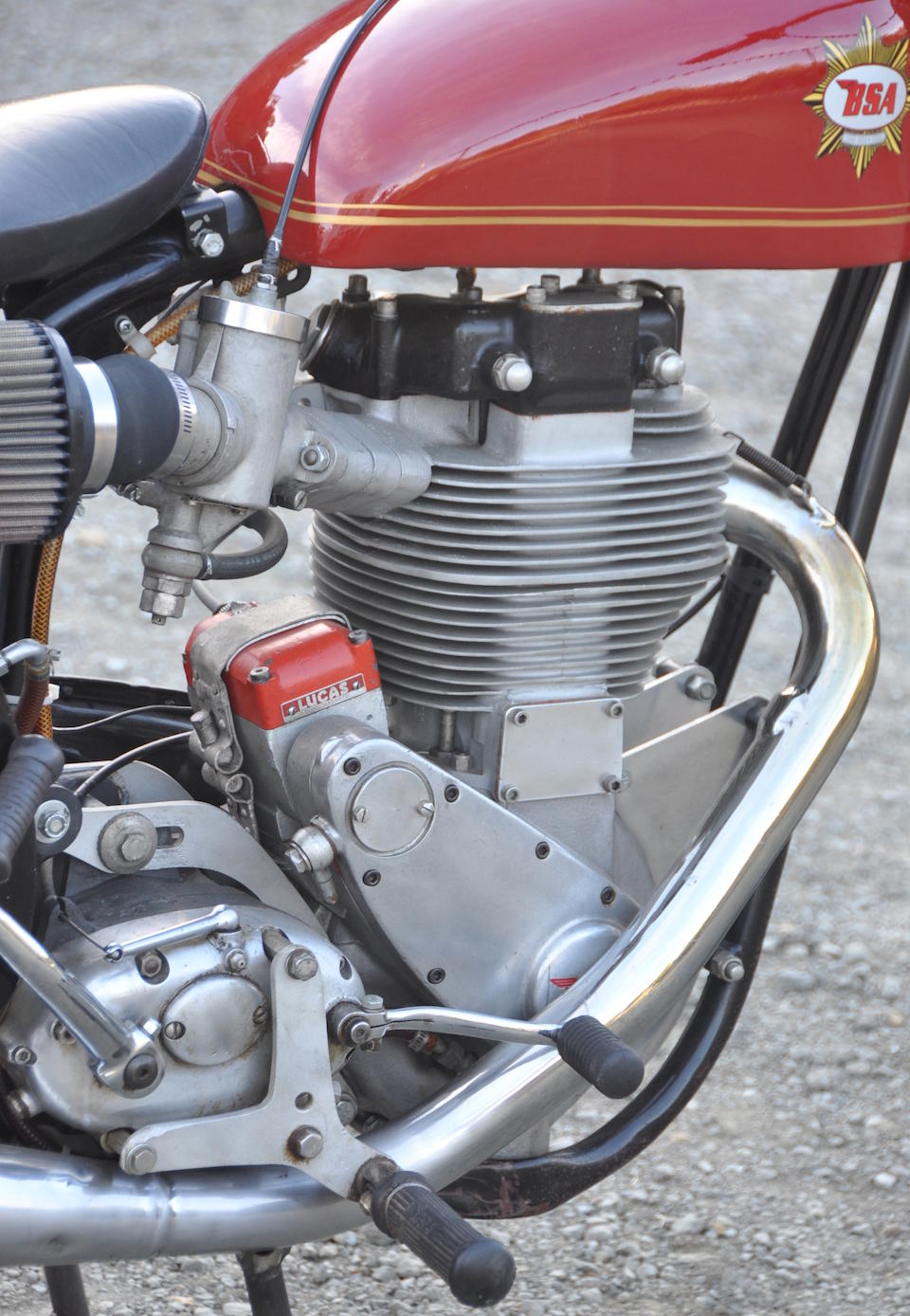 Dick Mann racebike restored by the two-time Grand National Champion,c.1965 BSA Gold Star Flat Tracker Engine no. 123