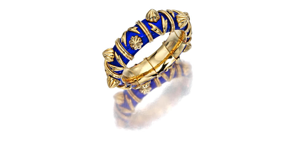 An enamel and 18K gold bracelet Jean Schlumberger,