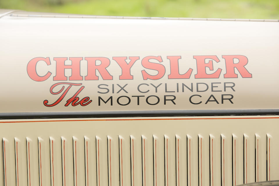 From the Martin Swig Collection,1924 Chrysler Model B-70 Roadster  Chassis no. 19074 Engine no. 43162